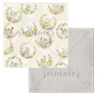 10 шт! Лист двусторонней бумаги Cute animals (Милые животные) к коллекции Spring festival (Весенний фестиваль), 190гр, 30,5*30,5см, SS15122021-1, от Summer Studio (Саммер Студио)