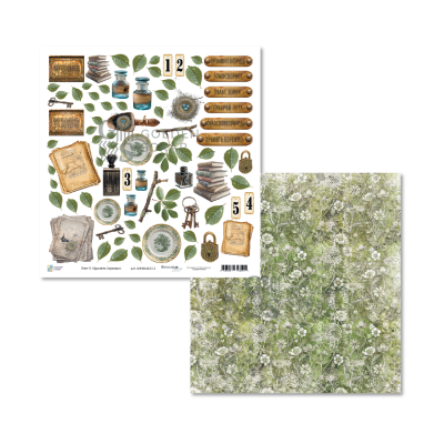 Набор двусторонней бумаги для скрапбукинга "Философия природы" от GoldenScrap, 30,5*30,5 см, 12 двусторонних листов (6х2 шт), плотность 235 г/м2, GS04062025