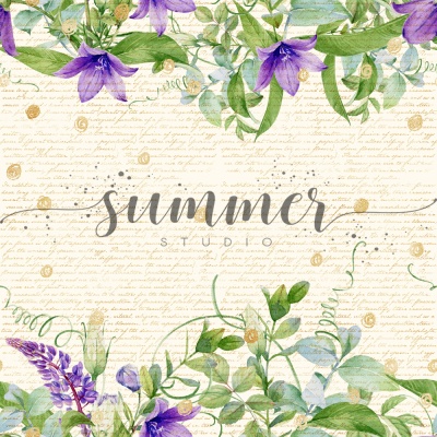 Фоновый набор двусторонней бумаги "Свежесть" (The freshness) 20х20 см (190 г/м), от Саммер Студио (Summer Studio)