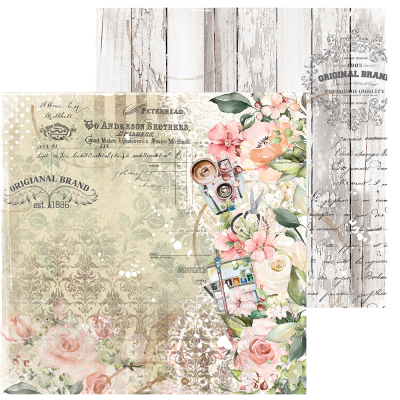Набор двусторонней бумаги "VINTAGE CRAFT" 30 х30 см, 8 листов + бонус, 190 г/м2, от ZoJu Design