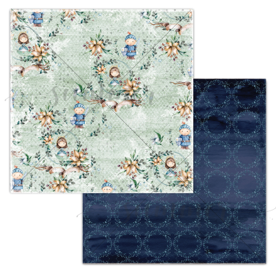 10 шт! 	Лист двусторонней бумаги "В стране чудес" 190гр, 30,5*30,5см, SS09032023-3, от Саммер Студио (Summer Studio)