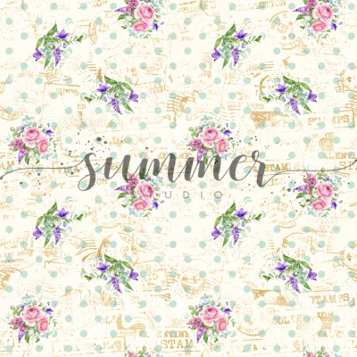 Фоновый набор двусторонней бумаги "Свежесть" (The freshness) 20х20 см (190 г/м), от Саммер Студио (Summer Studio)