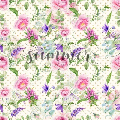 Фоновый набор двусторонней бумаги "Свежесть" (The freshness) 20х20 см (190 г/м), от Саммер Студио (Summer Studio)