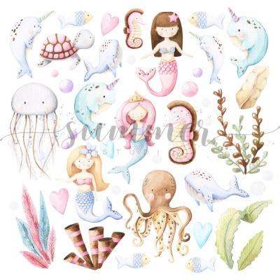 Набор для вырезания 18 листов "Детские мечты" 20х20 см (190 г/м), от Summer Studio