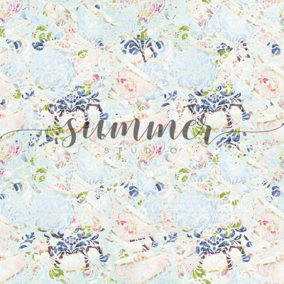 Фоновый набор двусторонней бумаги "Чаепитие" (Tea party) 20х20 см (190 г/м), от Саммер Студио (Summer Studio)