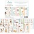 Набор элементов для вырезания Baby Book,  15,2х20,3 см, 240 г/м, 24 двухсторонних листа (6 дизайнов х 4), от Mintay Papers