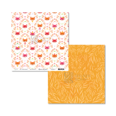 Набор двусторонней бумаги для скрапбукинга "В детском мире - девочки" от GoldenScrap, 30,5*30,5 см, 12 двусторонних листов (12х1шт), плотность 235 г/м2, GS19052025