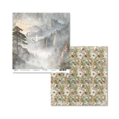 Сет из 2х наборов двусторонней бумаги для скрапбукинга "Философия природы" от GoldenScrap, 30,5*30,5 см,  GoldenScrap, 30,5*30,5 см, 12 двусторонних листов (6х2 шт), плотность 235 г/м2, GS04062025-set