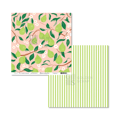 Набор двусторонней бумаги для скрапбукинга "В детском мире - девочки" от GoldenScrap, 30,5*30,5 см, 12 двусторонних листов (12х1шт), плотность 235 г/м2, GS19052025