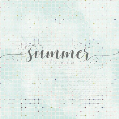 Фоновый набор двусторонней бумаги "Чаепитие" (Tea party) 20х20 см (190 г/м), от Саммер Студио (Summer Studio)