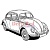 Резиновый штамп «VW Bug» от Deep red stamps