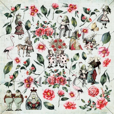 10 шт! Лист для вырезания "Однажды в сказке" 190гр, 30,5*30,5см, SS22052022-6, от Саммер Студио (Summer Studio)