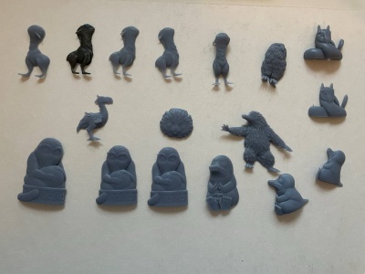 Лот миниатюры из пластика по  Гарри Поттеру (Фантастические твари), 17 элементов (Лисья Нора)