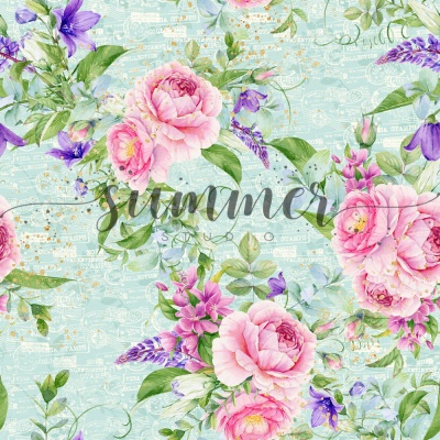 Фоновый набор двусторонней бумаги "Свежесть" (The freshness) 20х20 см (190 г/м), от Саммер Студио (Summer Studio)