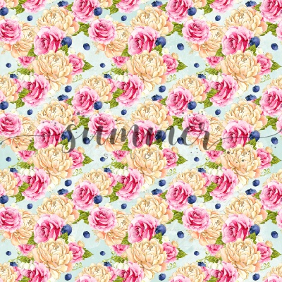 Фоновый набор двусторонней бумаги "Чаепитие" (Tea party) 20х20 см (190 г/м), от Саммер Студио (Summer Studio)