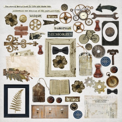 10 шт! Лист для вырезания "Время мужчин" 190гр, 30,5*30,5см, SS10032021-6, от Саммер Студио (Summer Studio)